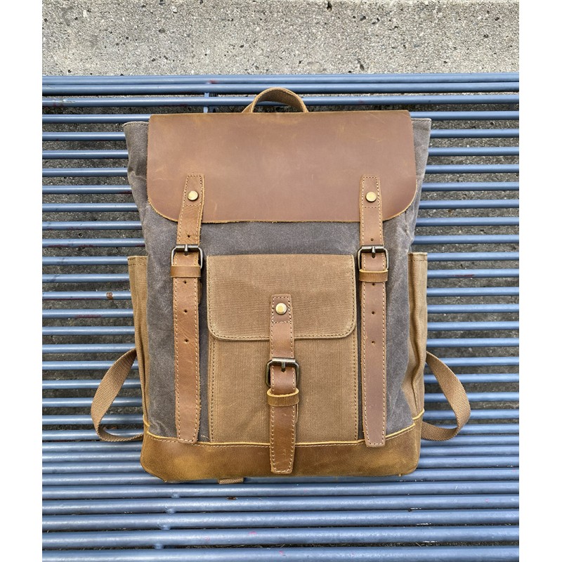 Чоловічий міський рюкзак Jacob тауп - 5 фото