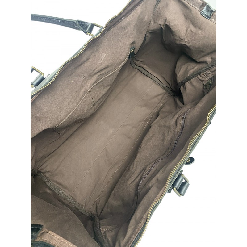 Мужская кожаная дорожная сумка Hubert черная - 6 фото