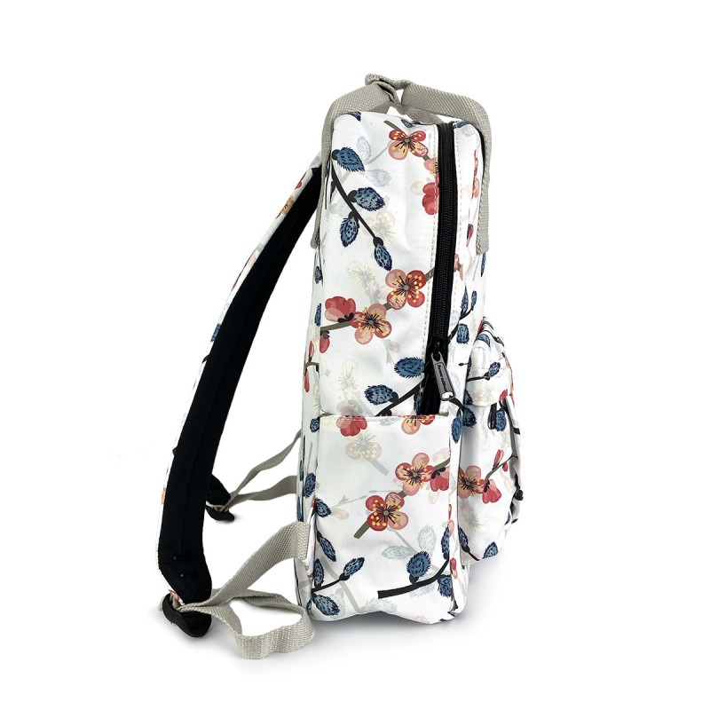 Женский рюкзак Blooming белый с разноцветным рисунком - 1 фото