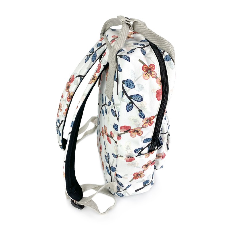 Женский рюкзак Blooming белый с разноцветным рисунком - 3 фото