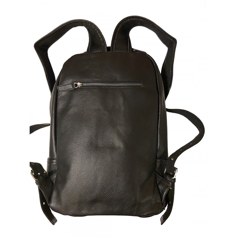 Чоловічий шкіряний рюкзак Michael чорний - 6 фото