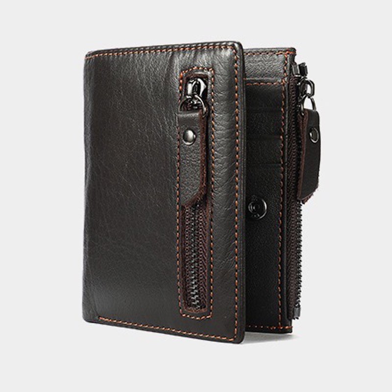 Чоловічий гаманець Kentucky шкіряний темно-коричневий - 3 фото