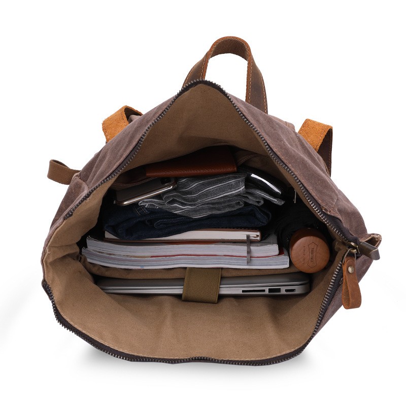 Чоловічий міський рюкзак Dylan коричневий - 5 фото