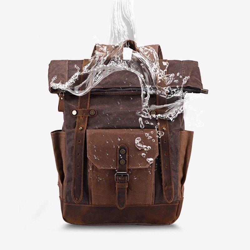 Чоловічий міський рюкзак Dylan коричневий - 10 фото