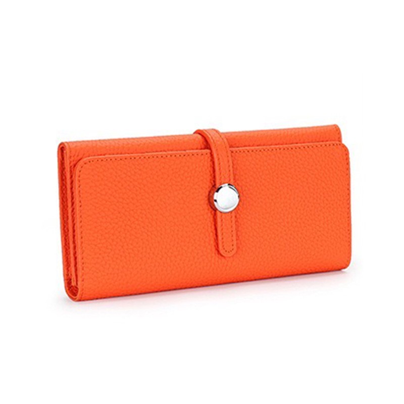 Женский кожаный кошелек Vicki оранжевый - 1 фото