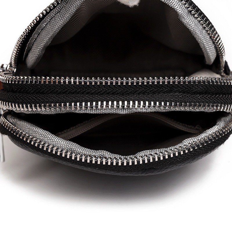Женская кожаная сумка через плечо Valerie черная - 8 фото