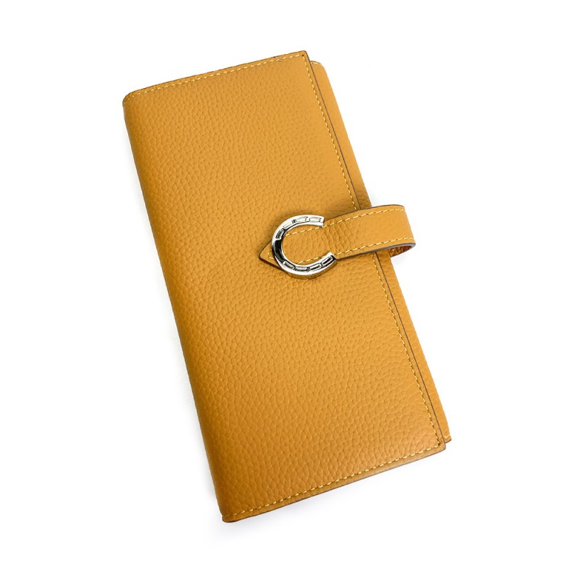 Жіночий шкіряний гаманець Louise жовтий - 4 фото