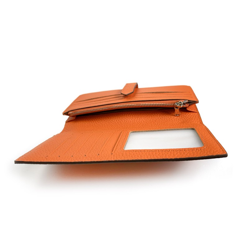 Женский кожаный кошелек Louise оранжевый - 3 фото