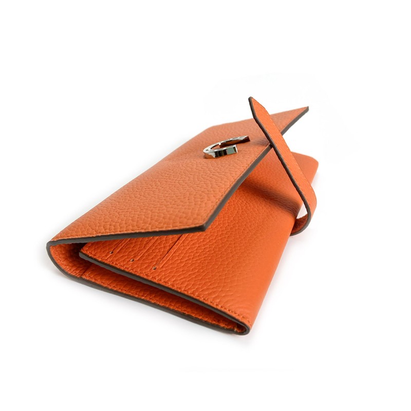 Женский кожаный кошелек Louise оранжевый - 1 фото