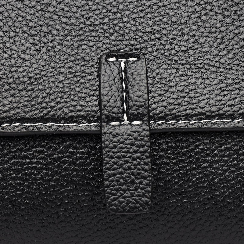 Женская кожаная сумка Denise черная - 8 фото