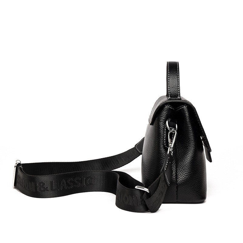 Женская кожаная сумка Charlotte черная - 5 фото