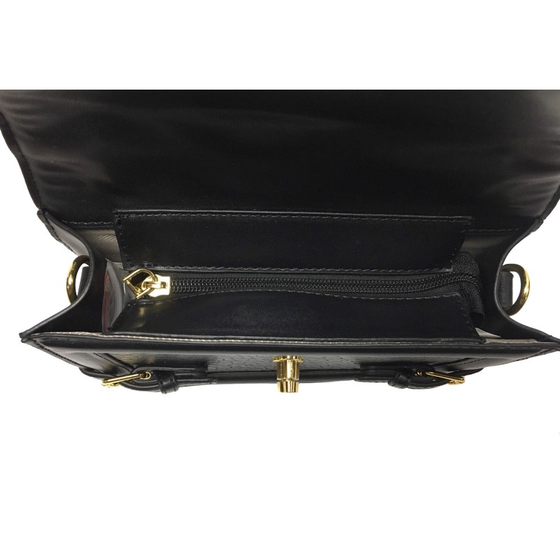 Жіноча сумка-клатч Krystal чорна - 7 фото