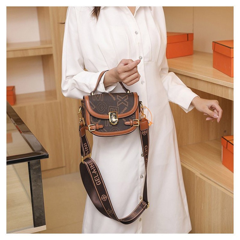 Женская сумка кросс боди Lauren коричневая - 3 фото
