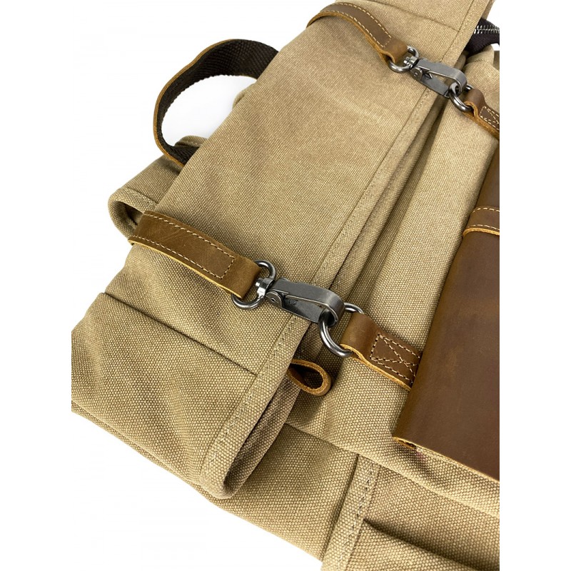 Чоловічий міський рюкзак Fridrich світло-коричневий - 5 фото