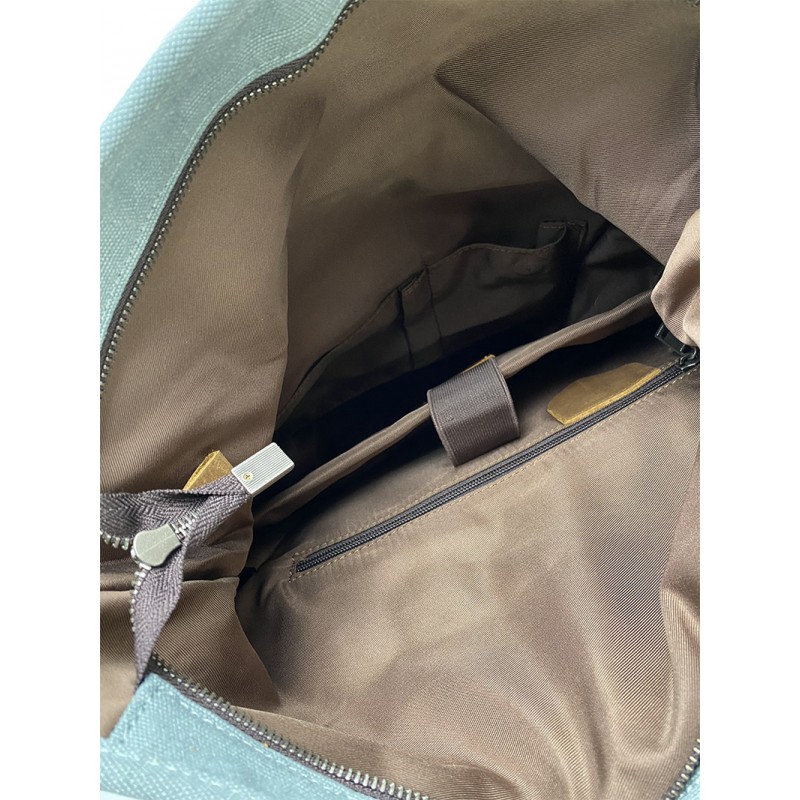 Чоловічий міський рюкзак Fridrich сіро-блакитний - 3 фото