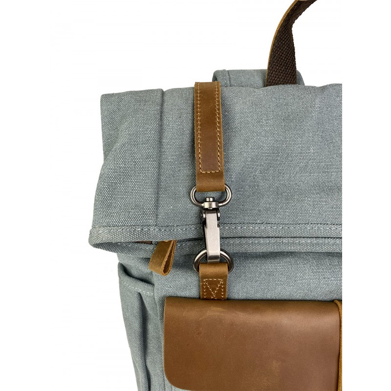 Чоловічий міський рюкзак Fridrich сіро-блакитний - 2 фото