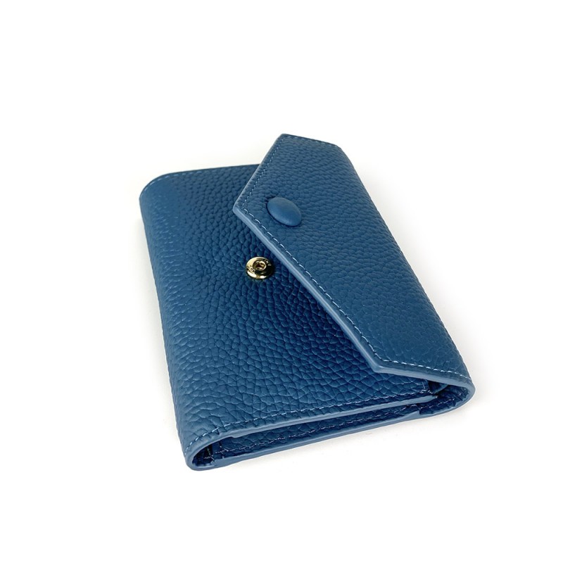 Жіночий шкіряний гаманець Ellie синій - 2 фото
