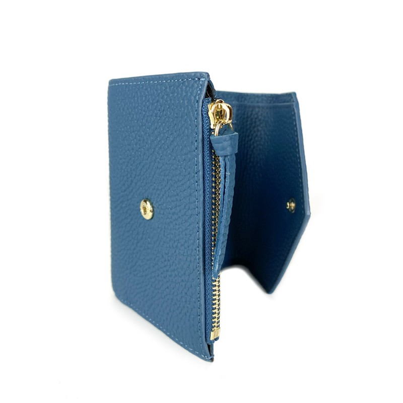 Жіночий шкіряний гаманець Ellie синій - 4 фото