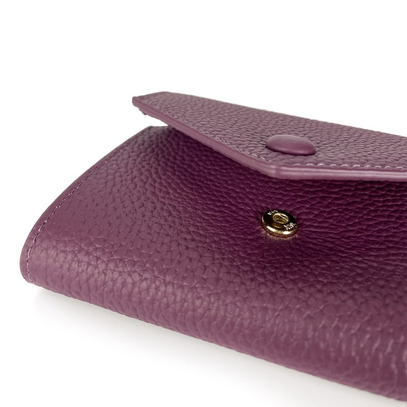 Женский кожаный кошелек Ellie фиолетовый - 2 фото
