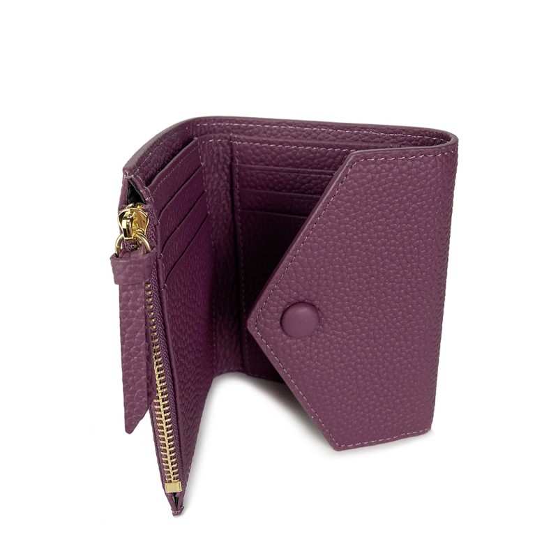 Женский кожаный кошелек Ellie фиолетовый - 3 фото