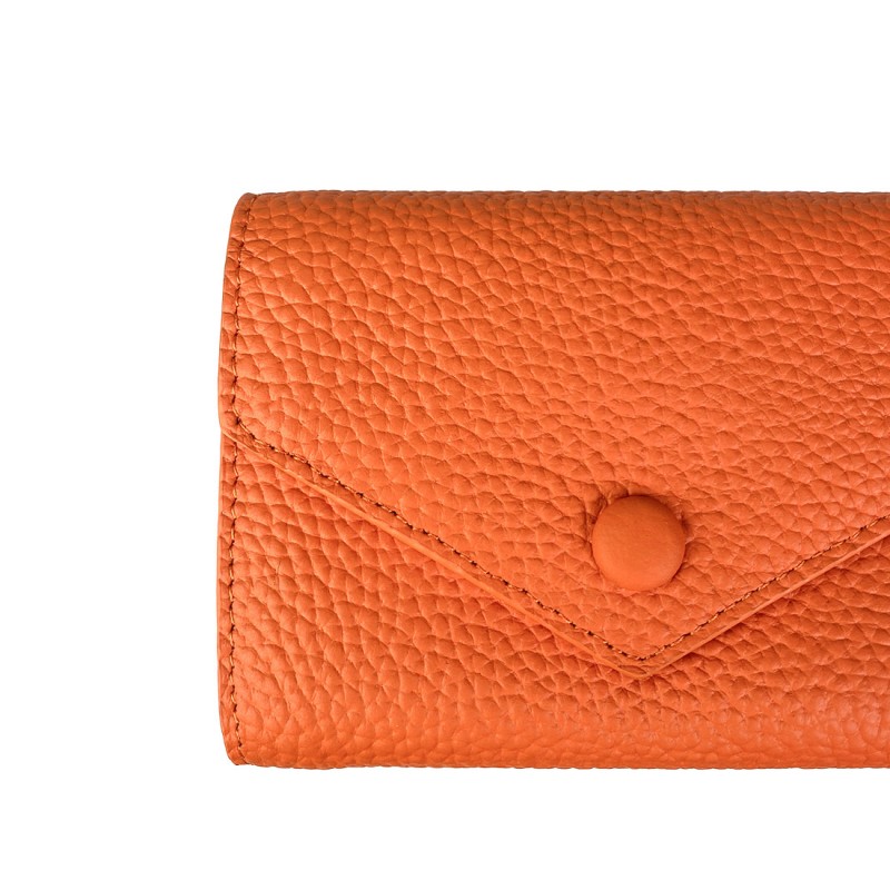 Женский кожаный кошелек Ellie оранжевый - 5 фото