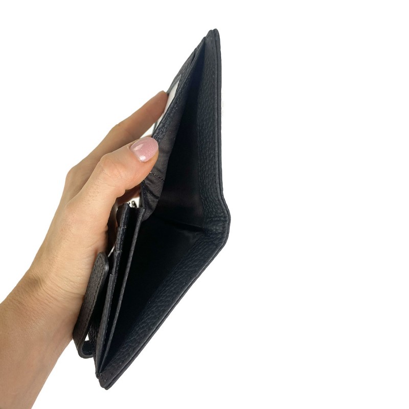 Жіночий шкіряний гаманець Annie чорний - 6 фото