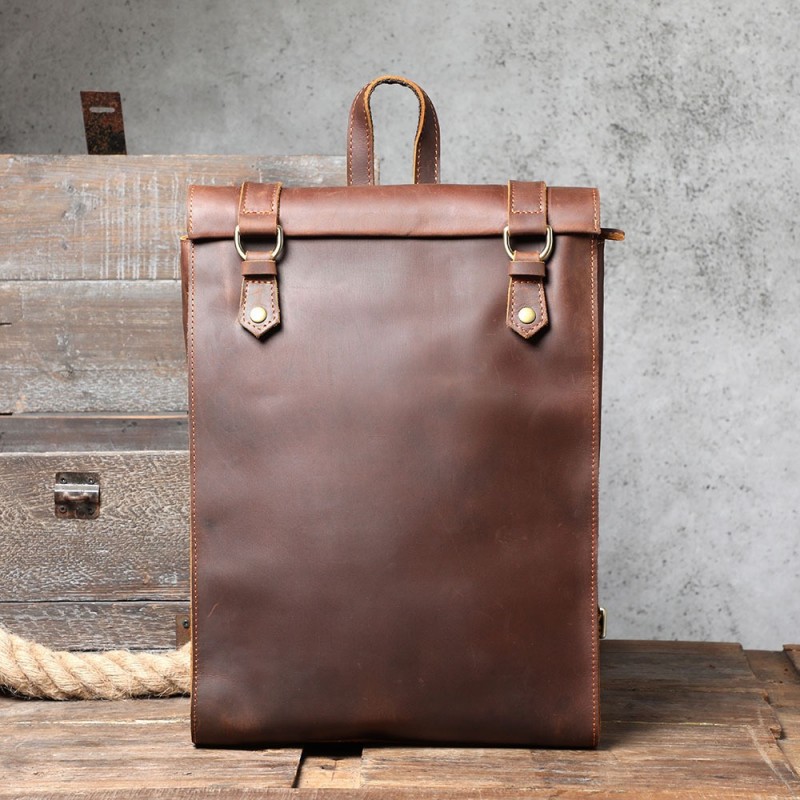 Мужской кожаный рюкзак Barnard коричневый - 1 фото