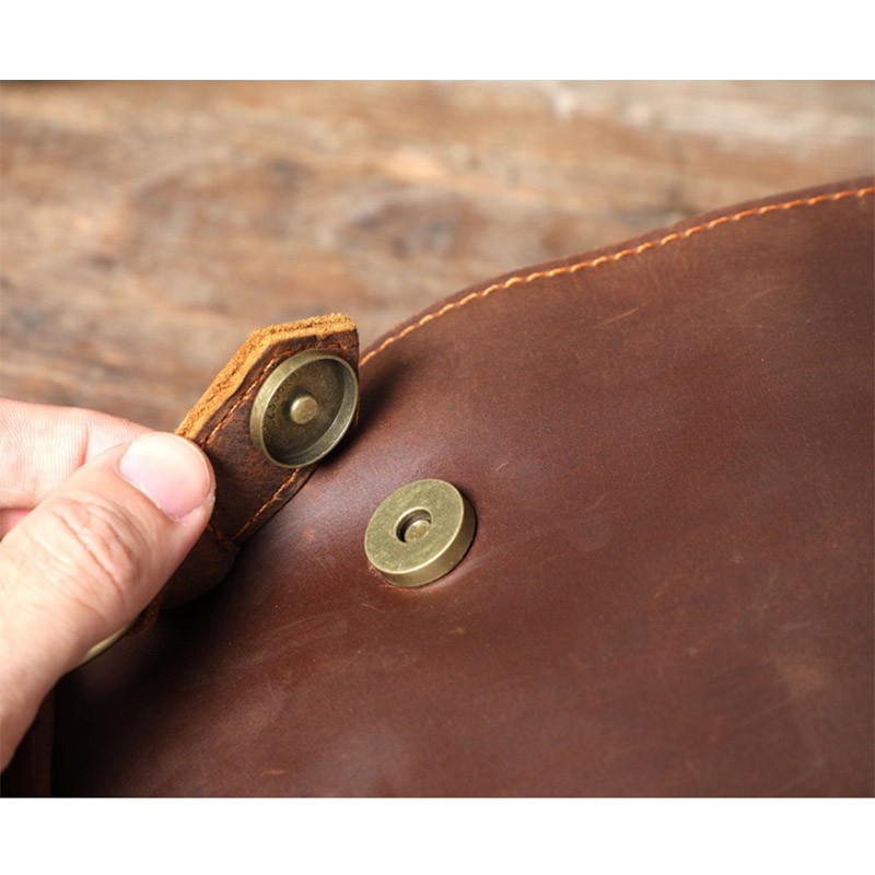 Мужской кожаный рюкзак Barnard коричневый - 17 фото