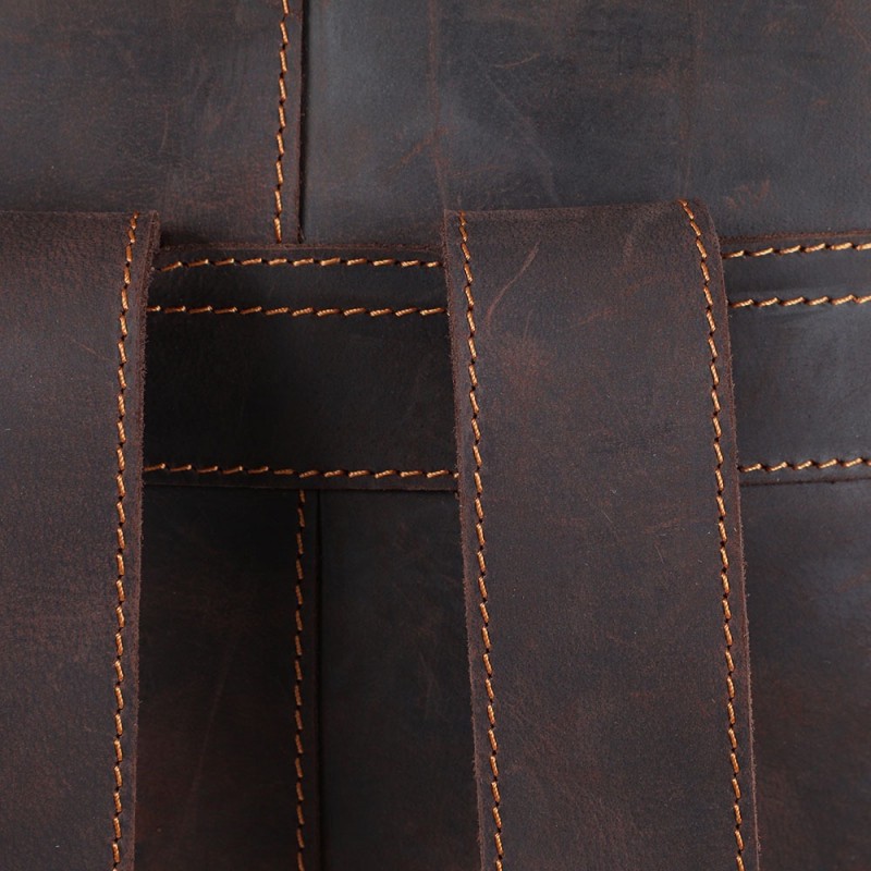 Мужской кожаный рюкзак William темно-коричневый - 24 фото