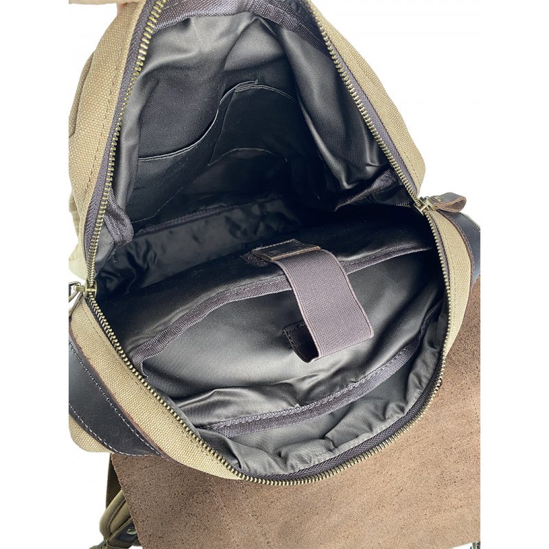 Мужской городской рюкзак Ethan светло-коричневый - 7 фото