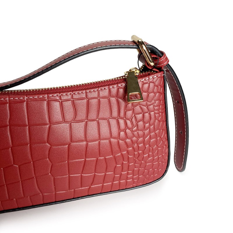Женская кожаная сумка Ella красная - 4 фото