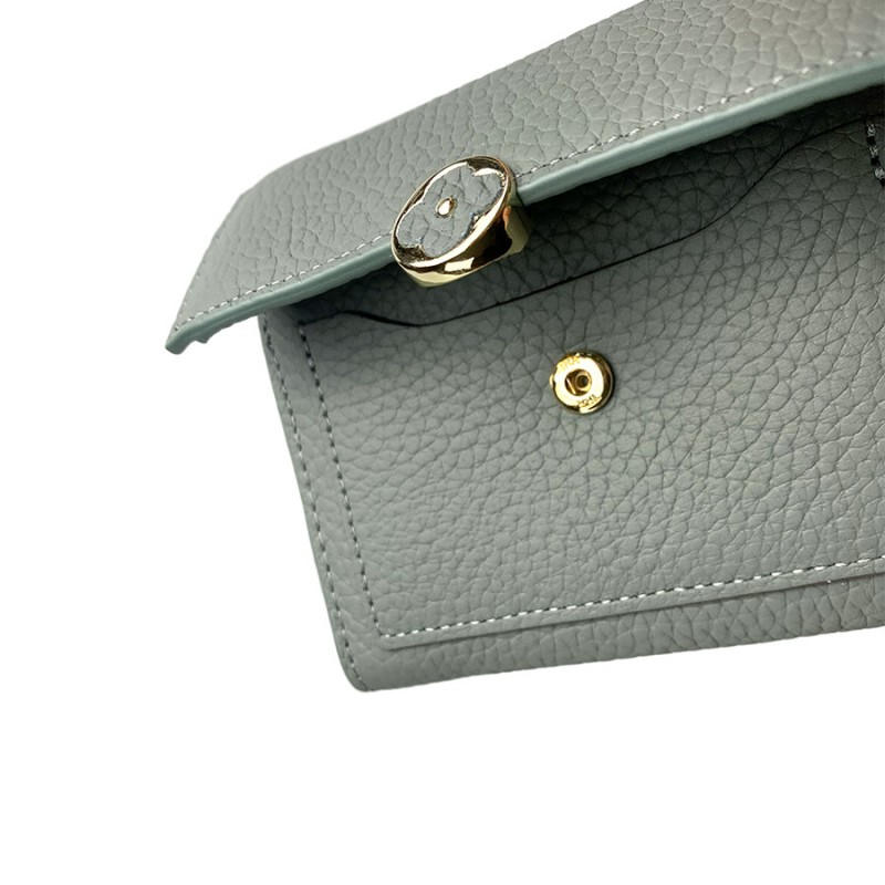 Жіночий шкіряний гаманець Whitney сіро-зелений - 3 фото