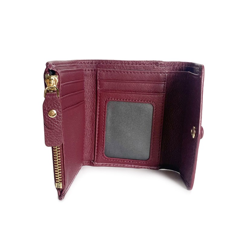 Жіночий шкіряний гаманець Belinda червоний - 2 фото