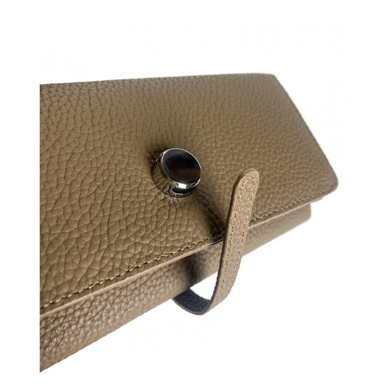 Женский кожаный кошелек Vicki коричневый - 6 фото