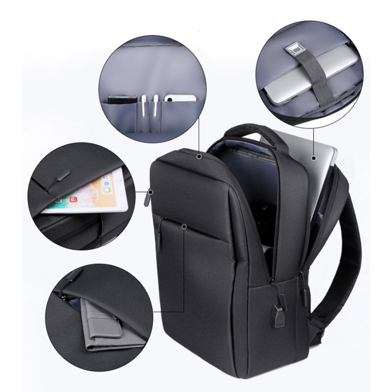 Мужской рюкзак для ноутбука Edelman 15 черный - 5 фото