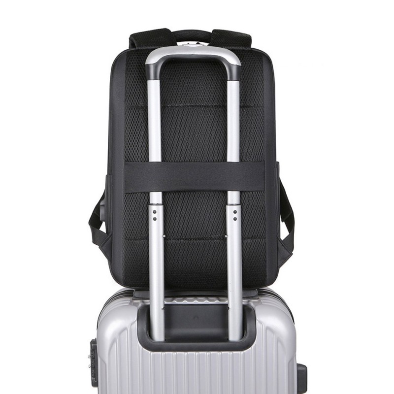 Чоловічий рюкзак для ноутбука Edelman 15 чорний - 7 фото