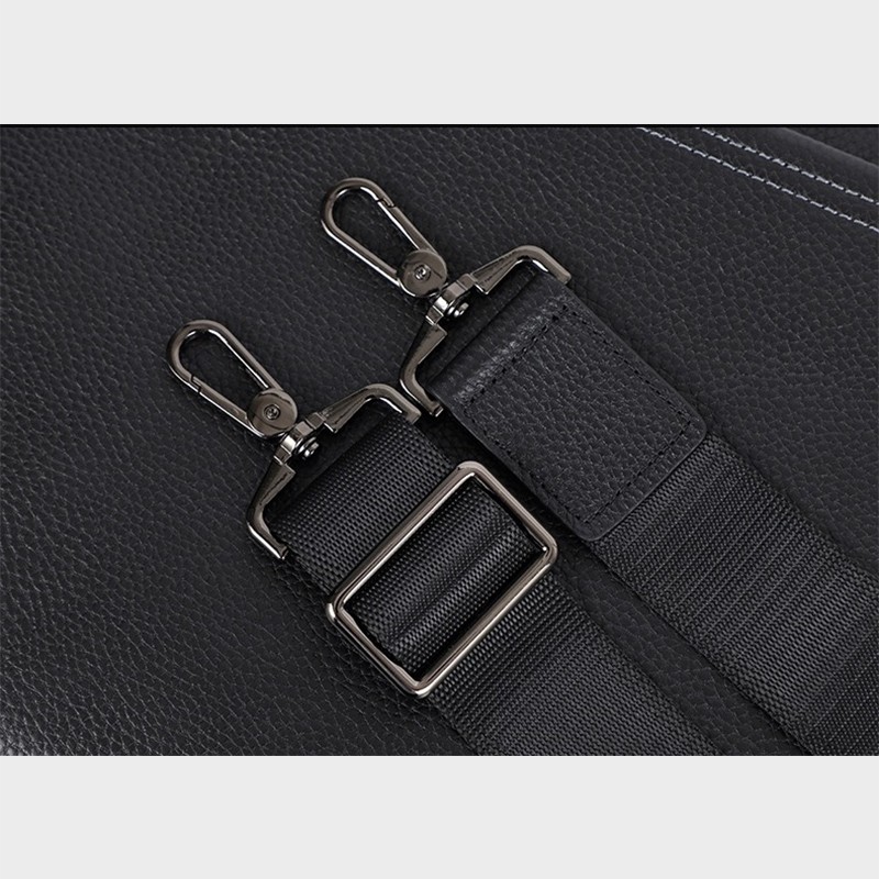 Чоловіча шкіряна сумка для ноутбука Bentheim чорна - 15 фото