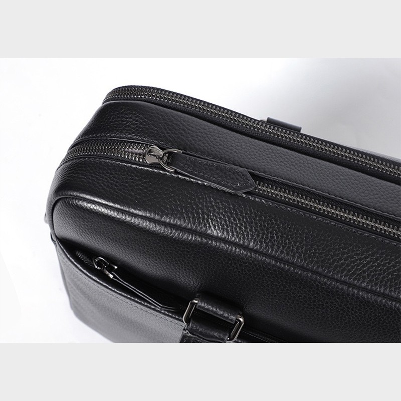 Чоловіча шкіряна сумка для ноутбука Bentheim чорна - 14 фото