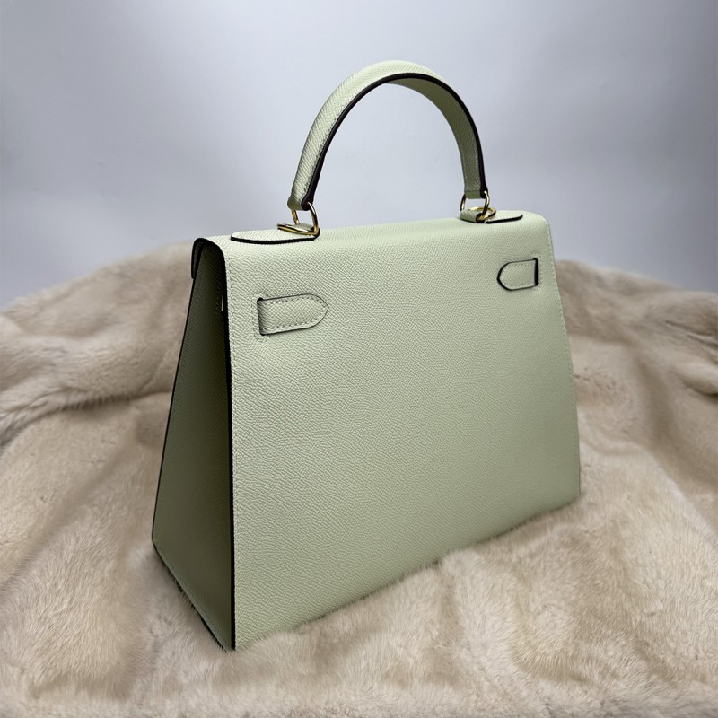 Женская кожаная сумка Kelly 28 мятная- 4 Женская кожаная сумка Kelly 28 мятная - 4 фото