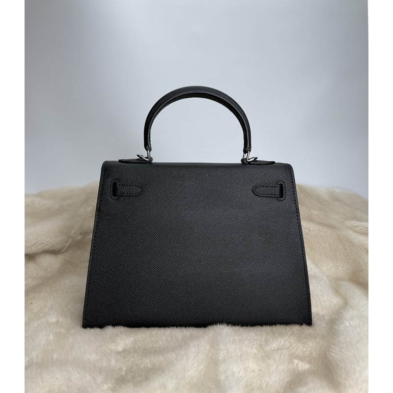 Женская кожаная сумка Kelly 25 черная- 3 Женская кожаная сумка Kelly 25 черная - 3 фото