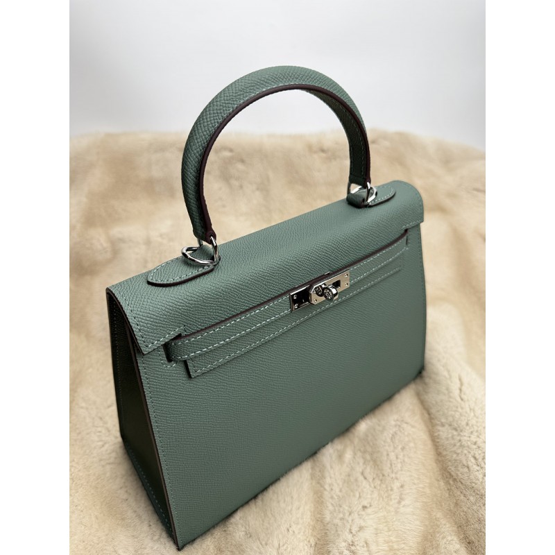 Жіноча шкіряна сумка Kelly 25 бірюзова- 11 Жіноча шкіряна сумка Kelly 25 бірюзова - 11 фото