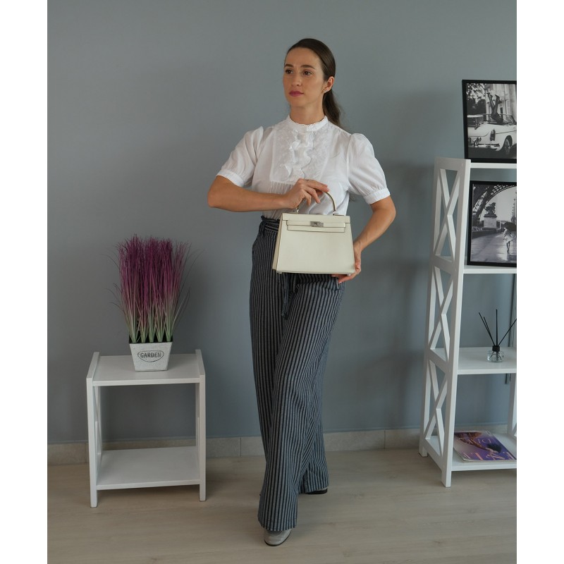 Женская кожаная сумка Kelly 25 белая- 2 Женская кожаная сумка Kelly 25 белая - 2 фото