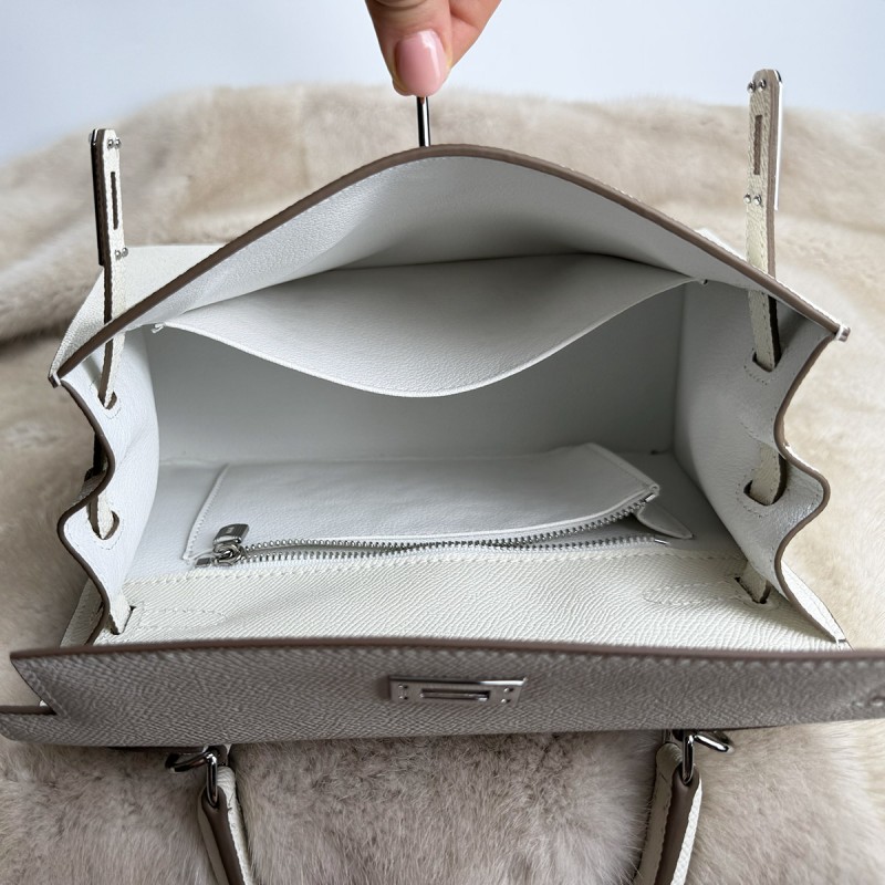 Женская кожаная сумка Kelly 25 белая- 6 Женская кожаная сумка Kelly 25 белая - 6 фото