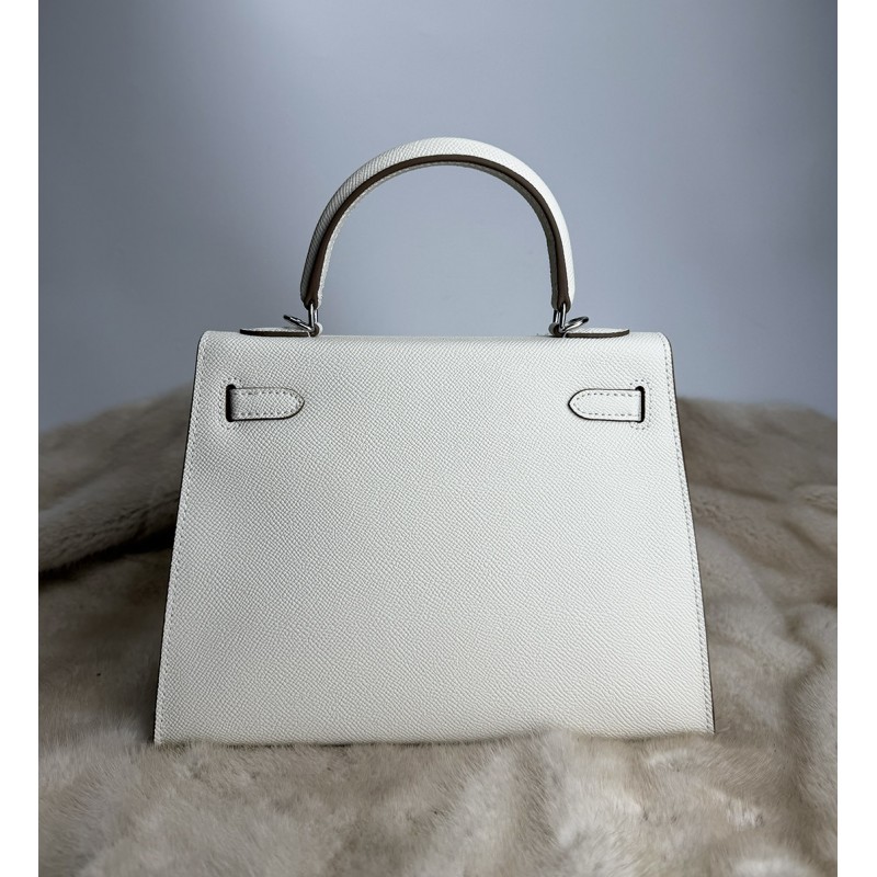 Жіноча шкіряна сумка Kelly 25 біла- 14 Жіноча шкіряна сумка Kelly 25 біла - 14 фото