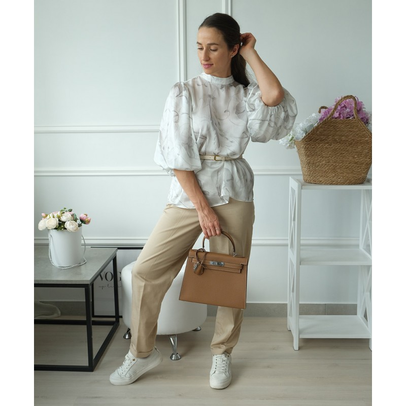 Жіноча шкіряна сумка Kelly 28 коричнева- 12 Жіноча шкіряна сумка Kelly 28 коричнева - 12 фото