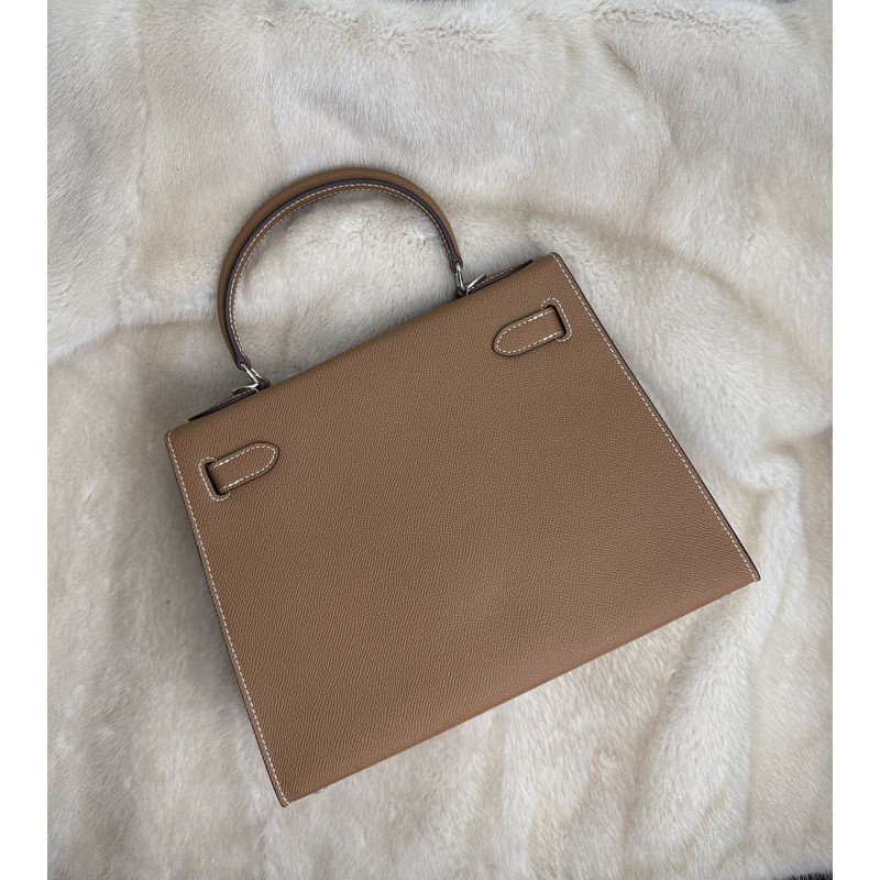 Женская кожаная сумка Kelly 28 коричневая- 7 Женская кожаная сумка Kelly 28 коричневая - 7 фото