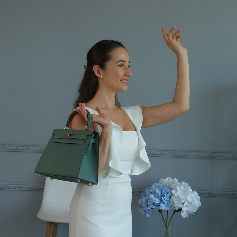 Жіноча шкіряна сумка Kelly 28 бірюзова- 5 Жіноча шкіряна сумка Kelly 28 бірюзова - 5 фото