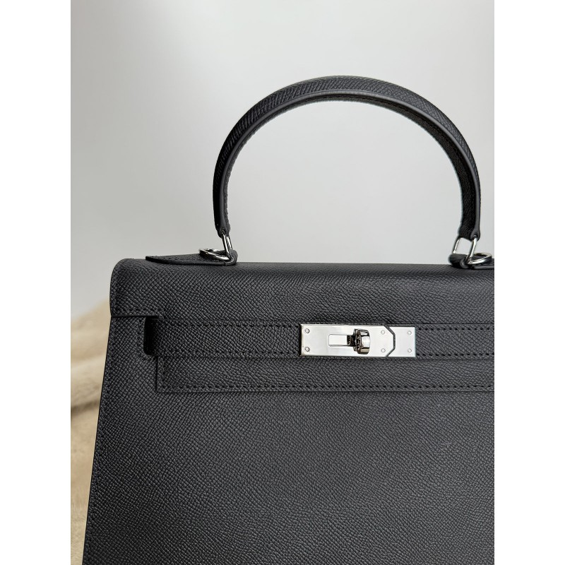 Женская кожаная сумка Kelly 28 черная- 5 Женская кожаная сумка Kelly 28 черная - 5 фото