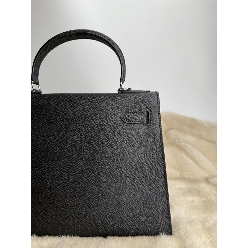 Женская кожаная сумка Kelly 28 черная- 10 Женская кожаная сумка Kelly 28 черная - 10 фото