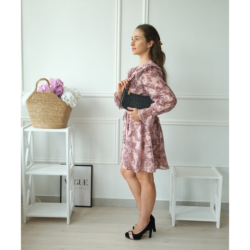 Жіноча шкіряна сумка Ella чорна - 3 фото